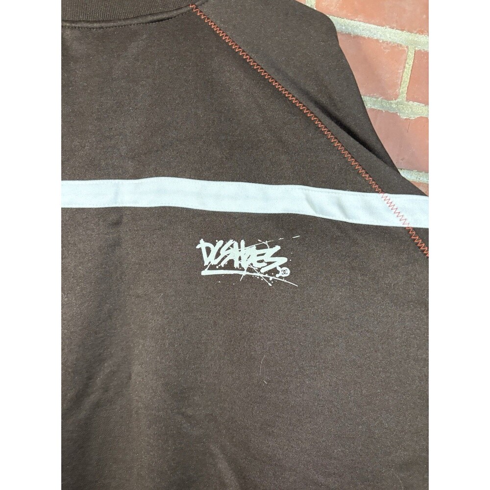 Vintage Y2k DC Shoes Track Jacket Skater Skateboarding Brown Graphic Sz XXL - Picture 9 of 9